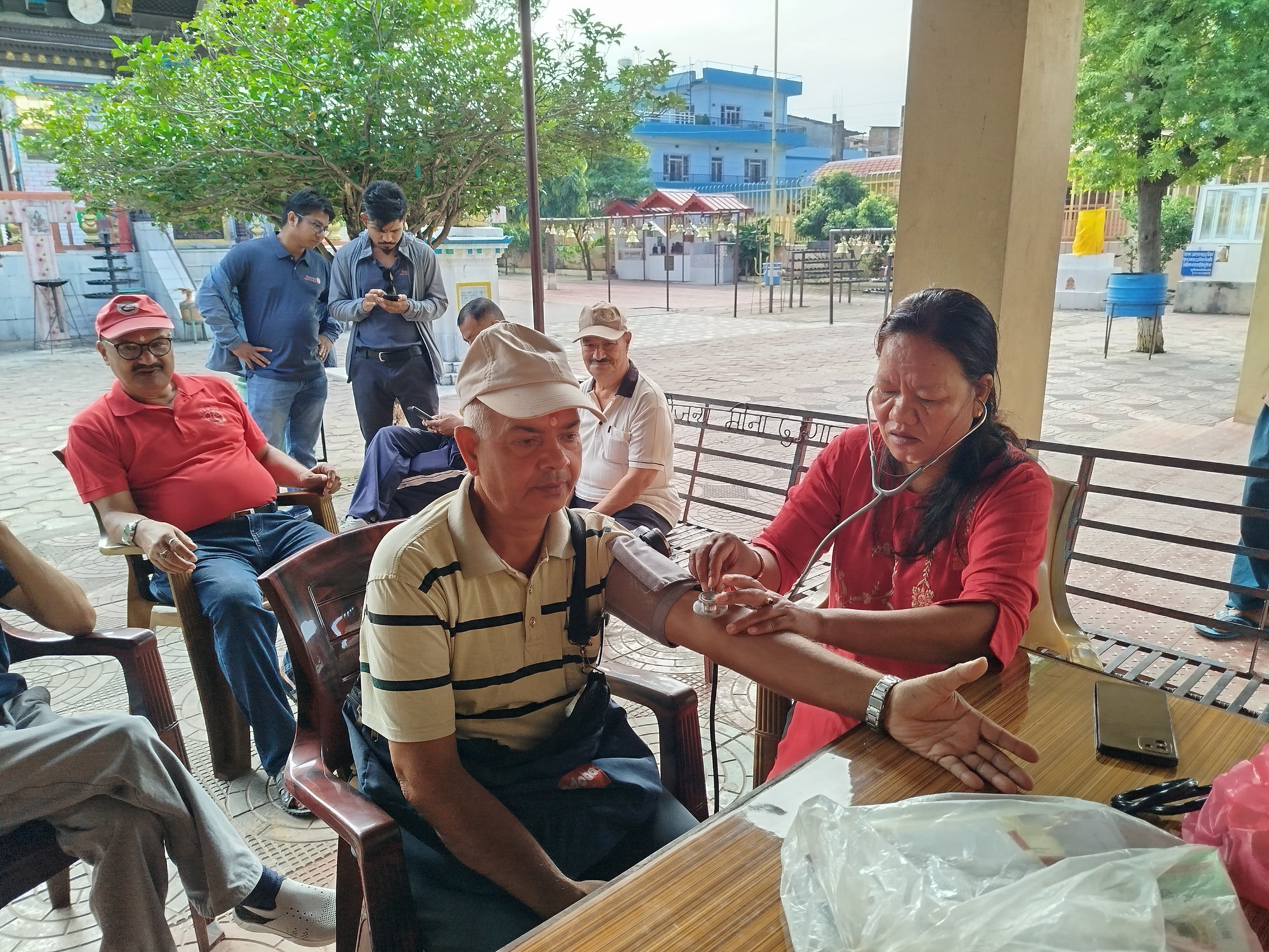 Sugar and Blood Pressure testing and medicine distribution program