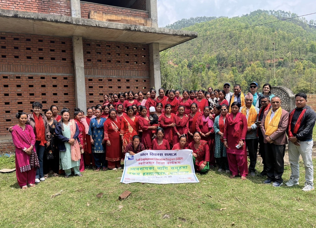 seed funding  contribution to  women’s groups supporting self-employment and skill development