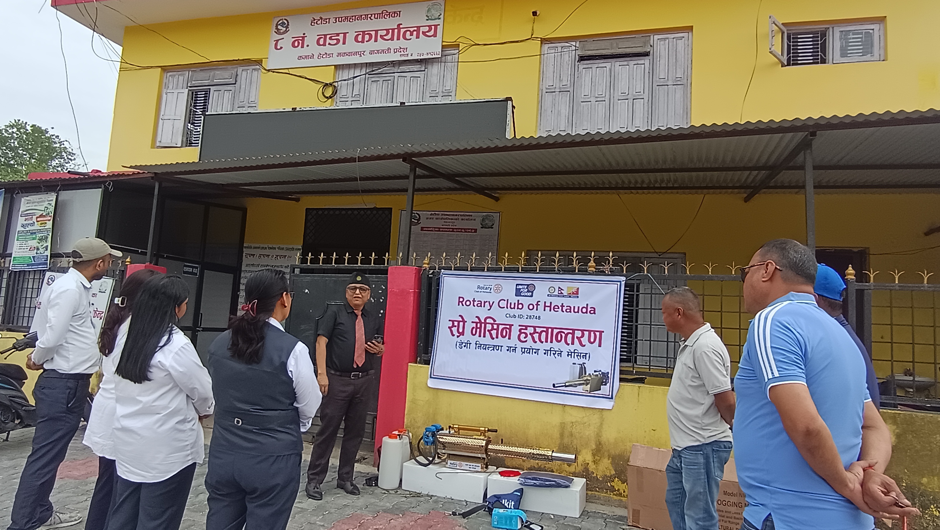 Equipment handed over to Ward No. 8 for dengue control