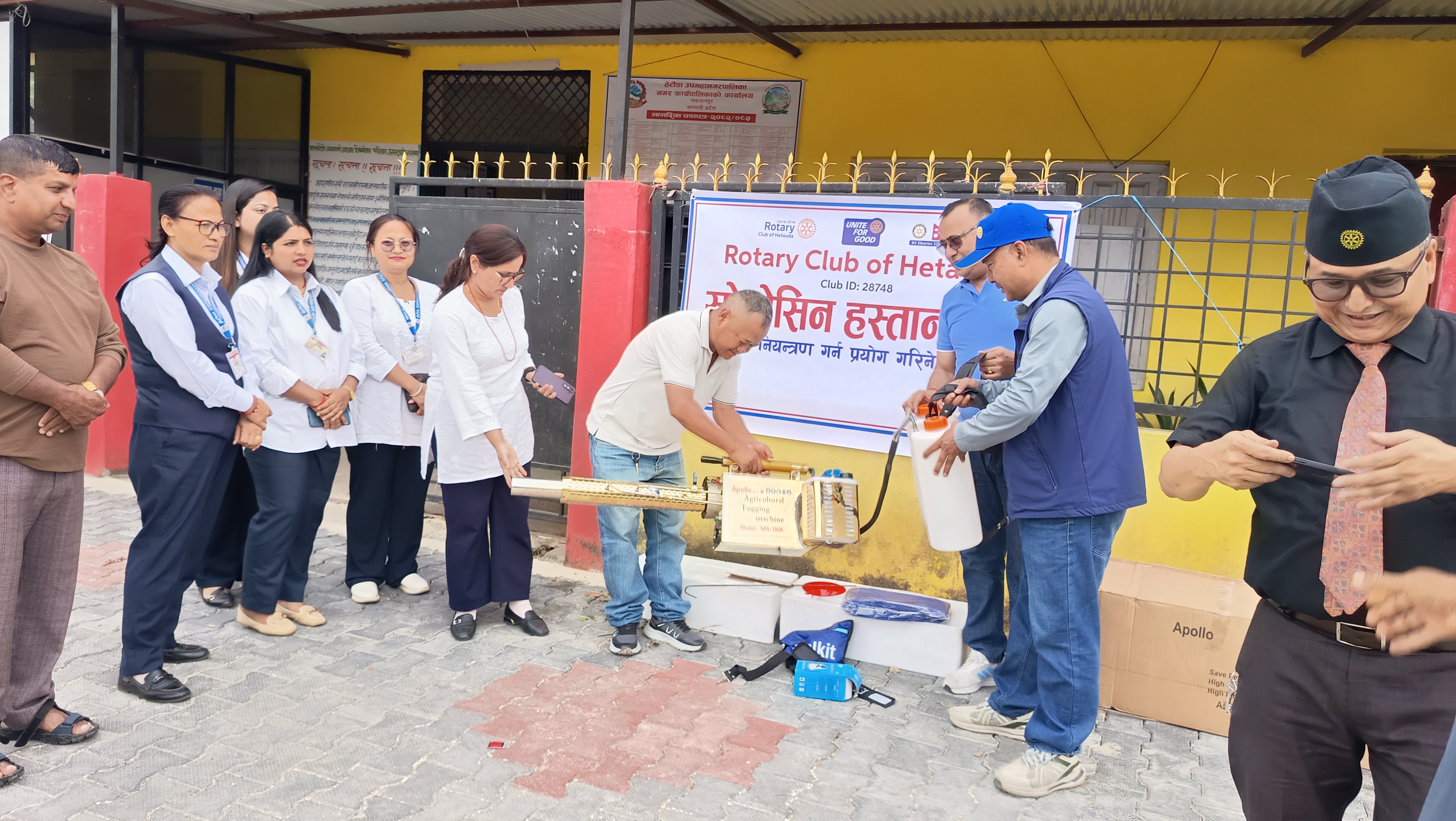 Equipment handed over to Ward No. 8 for dengue control