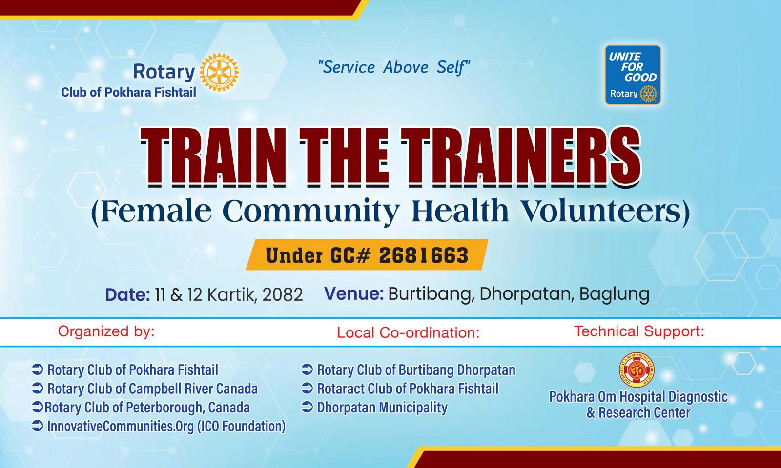 Training for medical officers and health workers