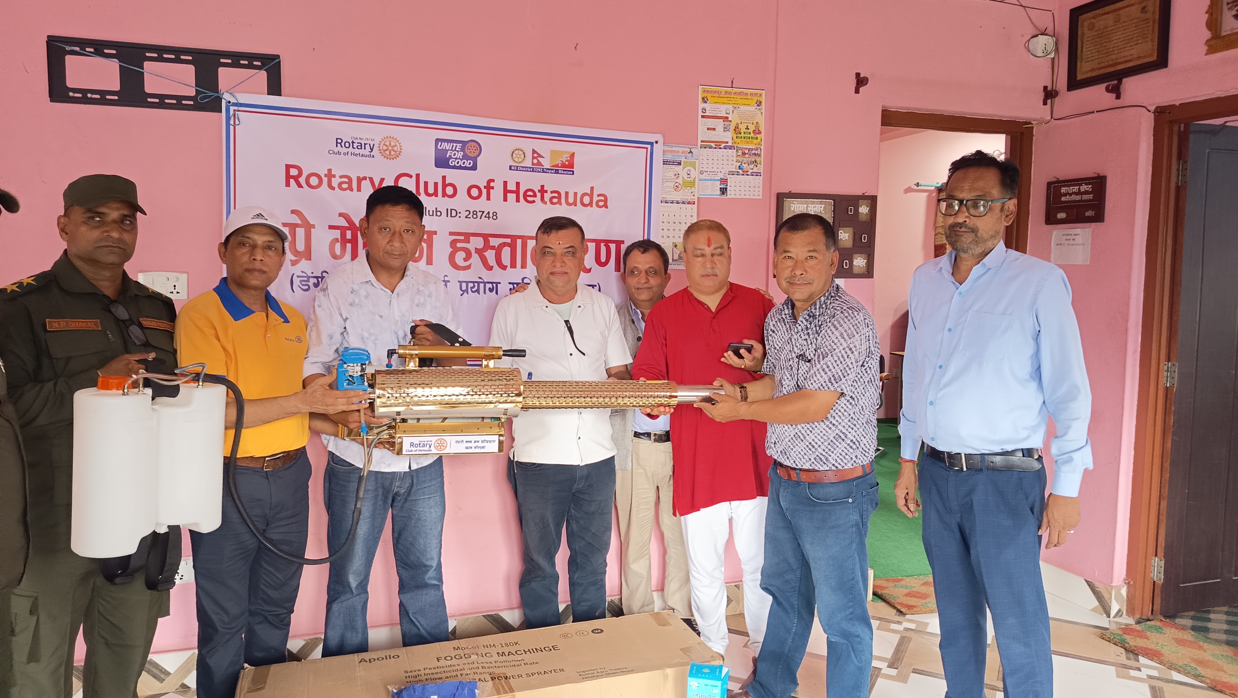 Equipment handed over to Ward No. 10 for dengue control