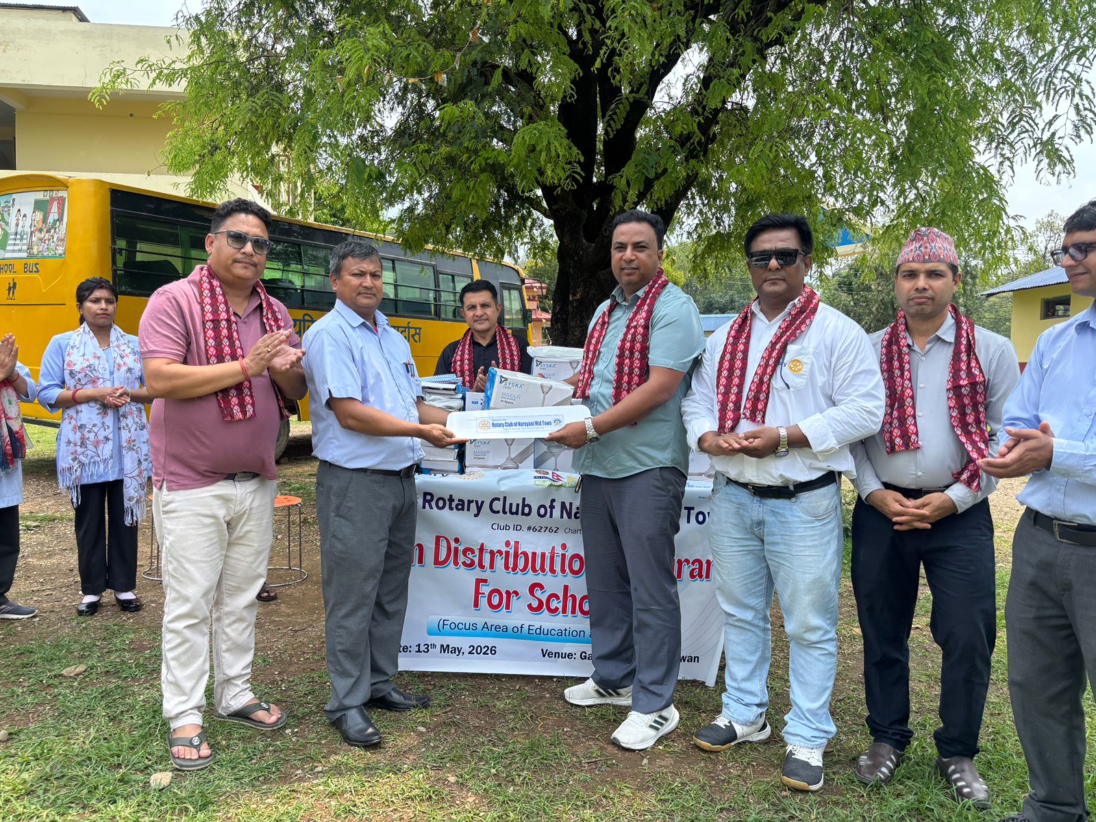 Fan Distribution to  RCC village School