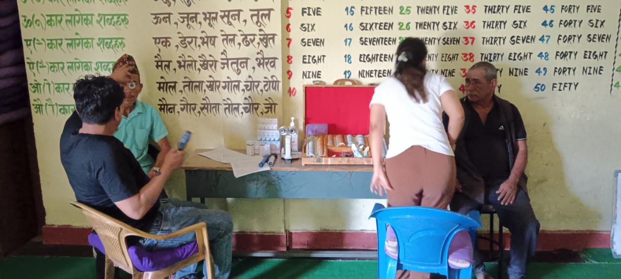 Free Eye screening camp in Shisneri 3, Indrasarobar