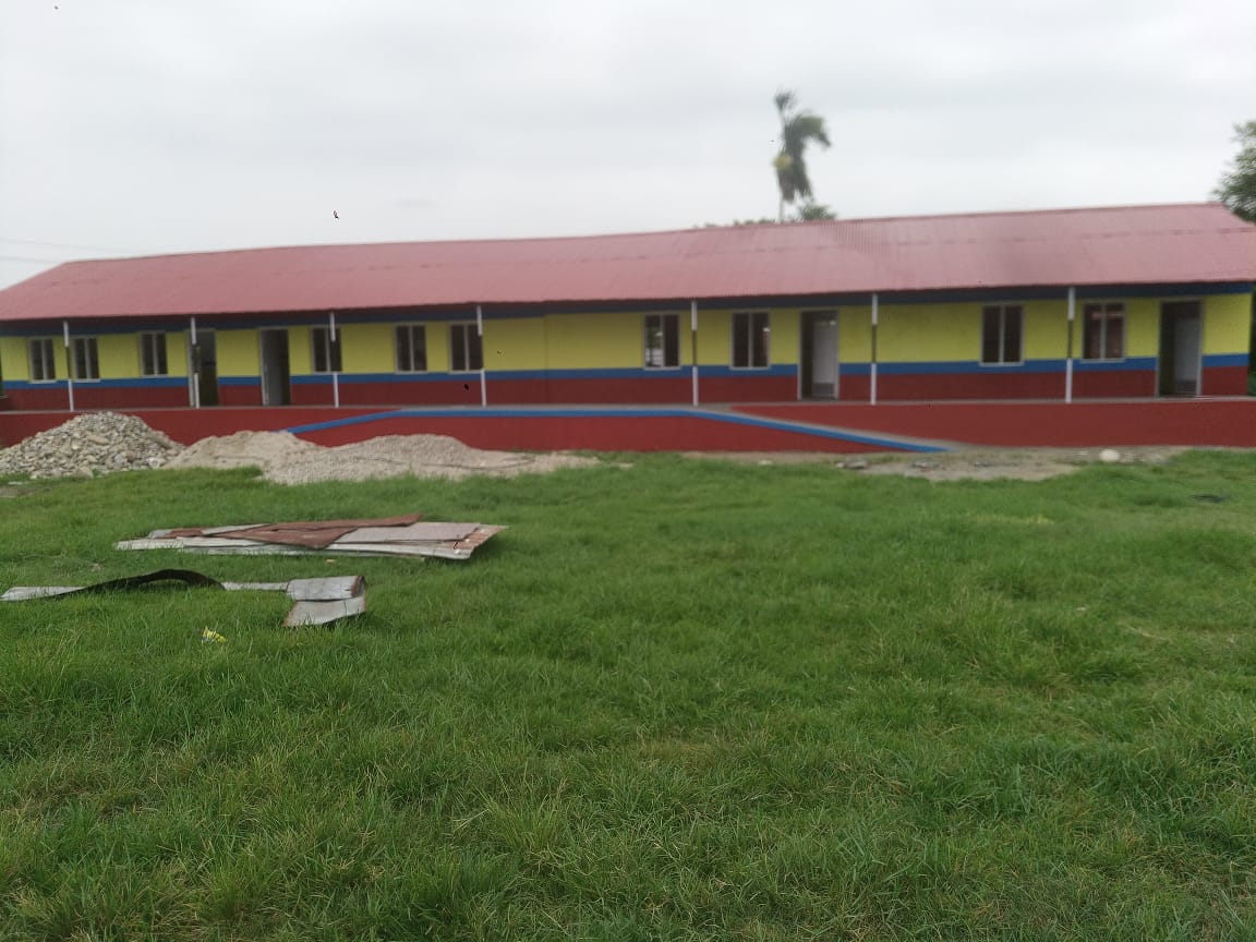 Reconstruction of School Building ,Construction of uplifted Toilet and High Raised Tube wells