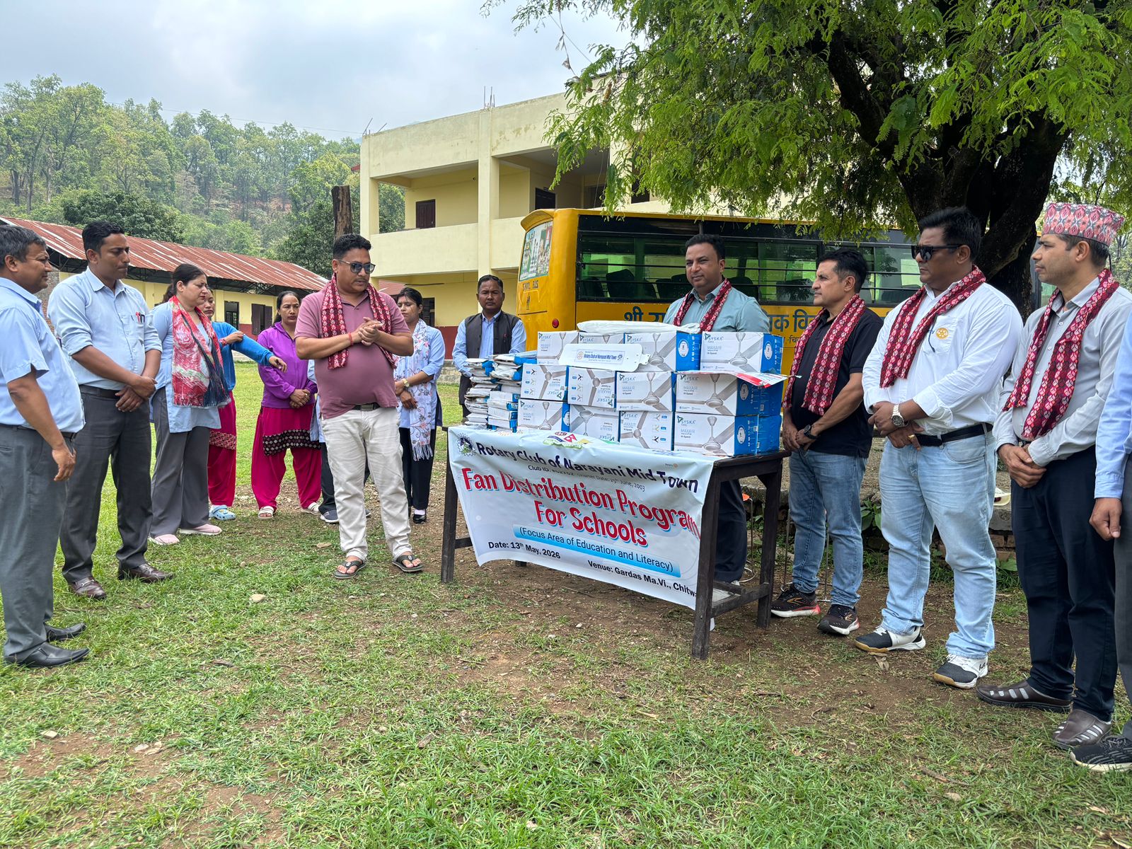 Fan Distribution to  RCC village School